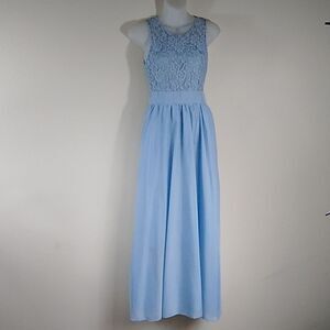 Vintage Baby Blue And Lace 50s,60s Dress Size XS